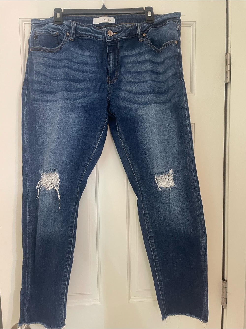 KanCan Medium Blue Distressed Boyfriend Jeans